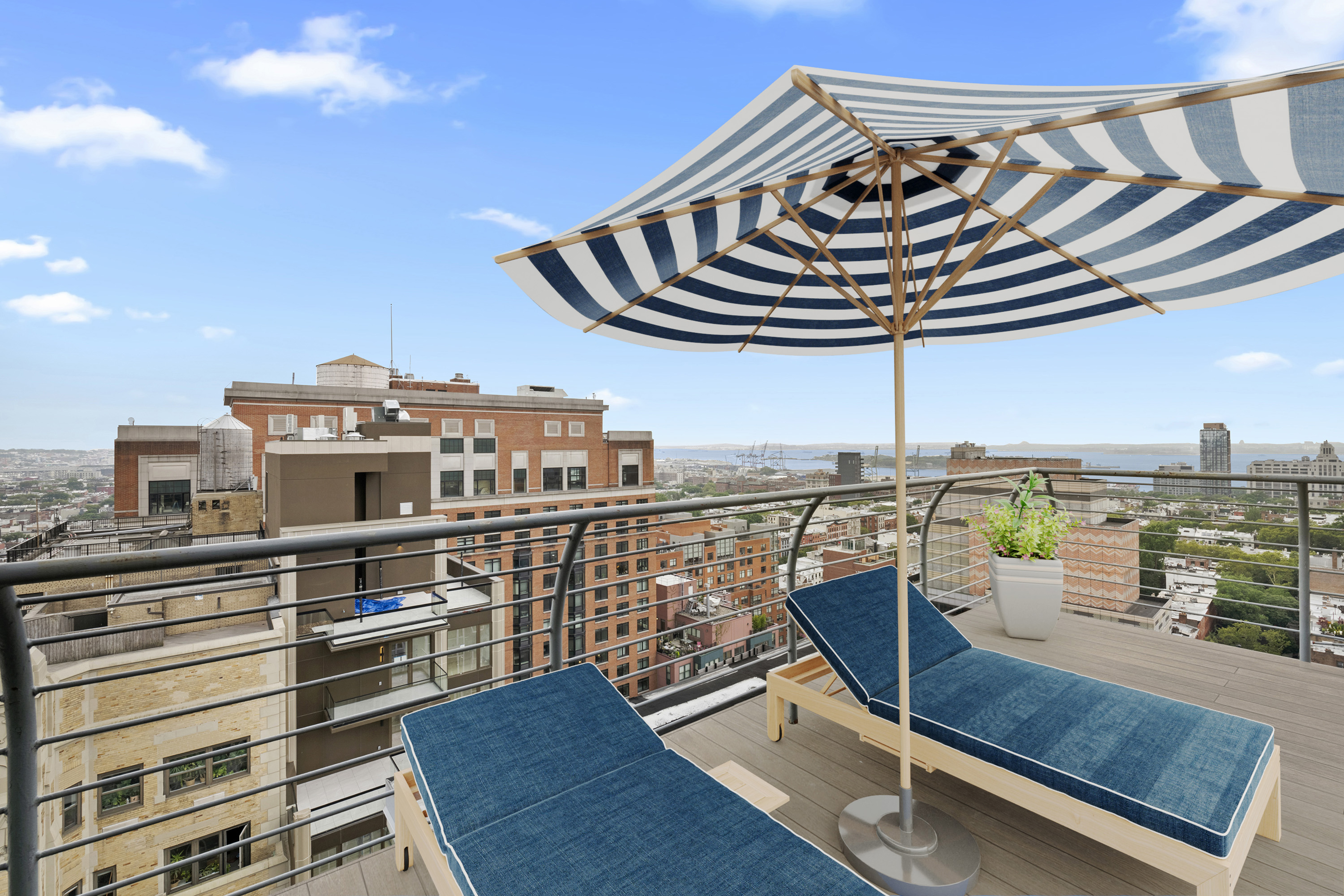 110 Livingston Street, Unit PHL Brooklyn, NY 11201 - Photo 9 of 11 a view of a balcony with chairs