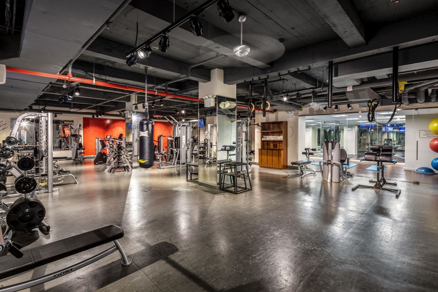 88 Greenwich Street, Unit 1218 Manhattan, NY 10006 - Photo 20 of 30 a view of a room with gym equipment