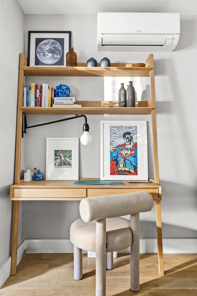 a cabinet with a book shelf