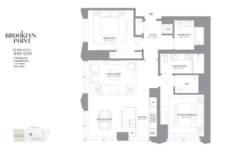 $2,350,000 | 1 City Point, Unit 43H | Downtown Brooklyn