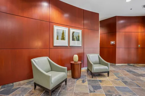 a chair and a table in a room