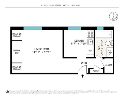 $495,000 | 51 West 81st Street, Unit 2E | Upper West Side