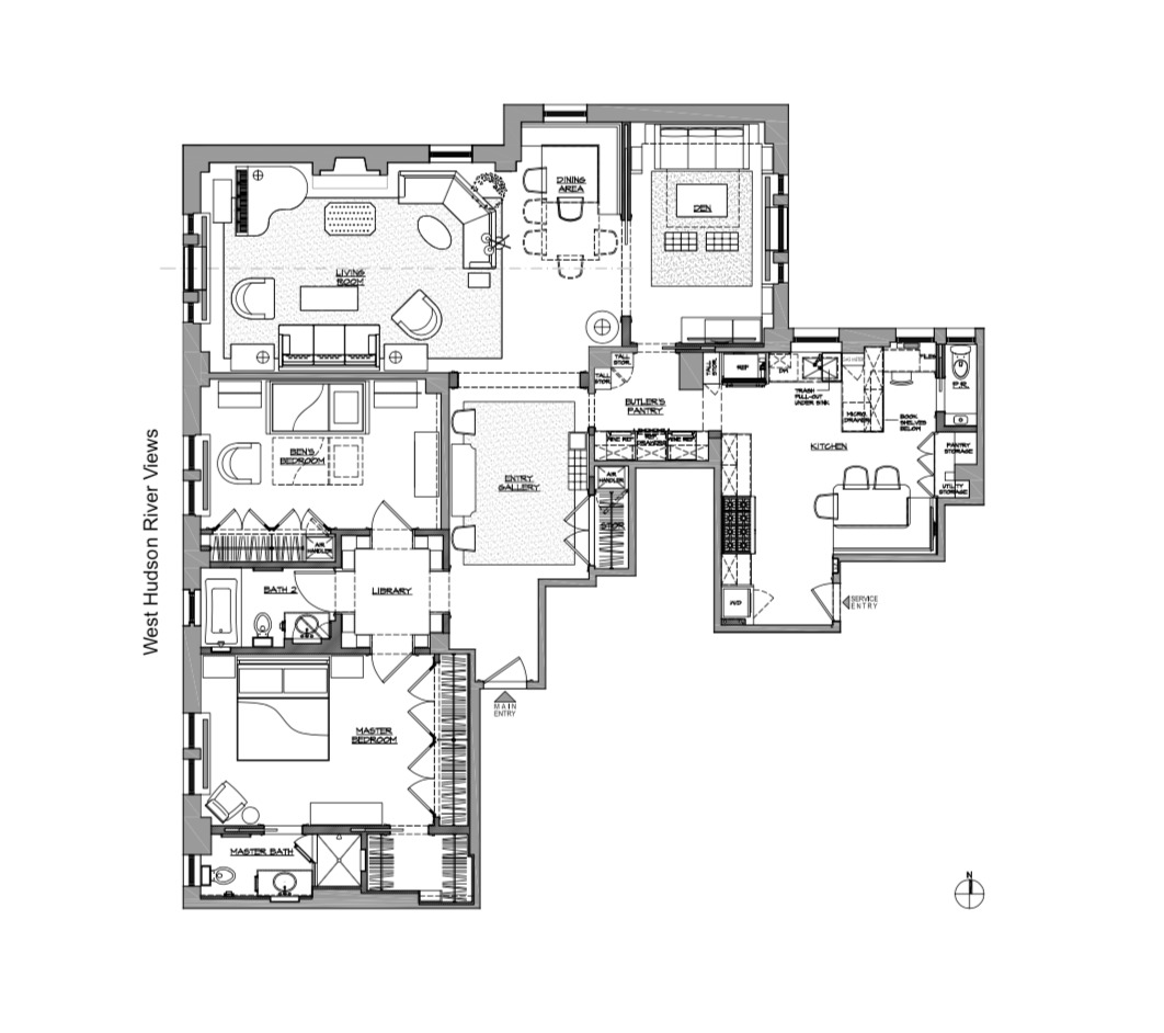 325 West End Avenue, Unit 9C Manhattan, NY 10023 - Photo 14 of 14 a picture of a floor plan