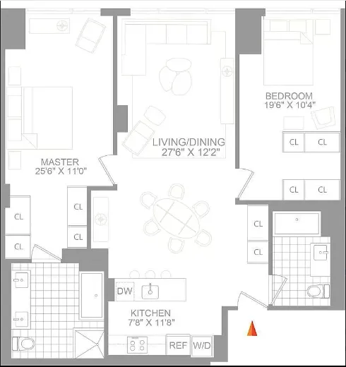 $7,350 | 540 West 49th Street, Unit 401S | Hell's Kitchen