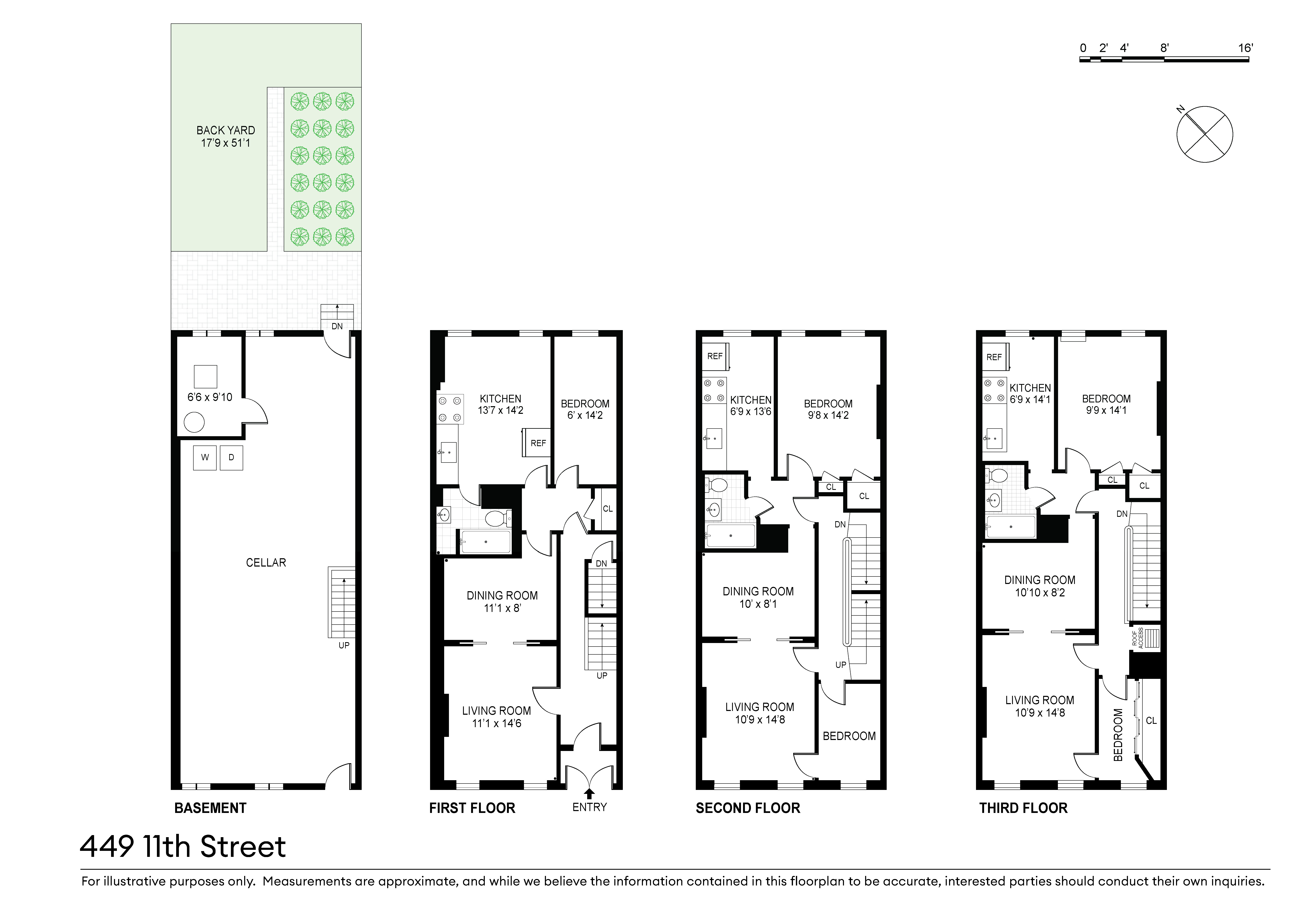 449 11th Street Brooklyn, NY 11215 - Photo 17 of 17 a picture of a floor plan