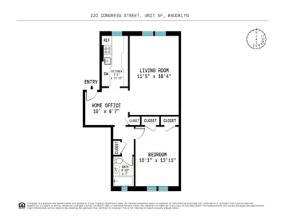 $750,000 | 220 Congress Street, Unit 5F | Cobble Hill