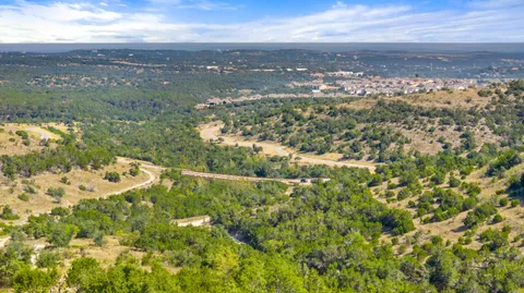 a view of city and mountain