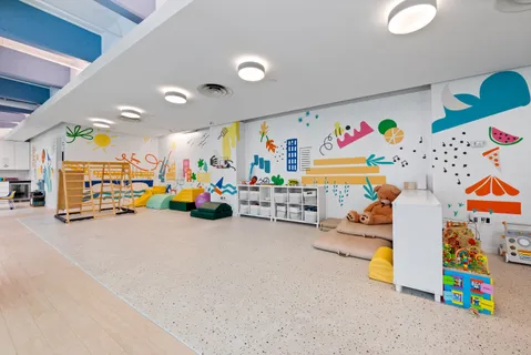 a play room with toys