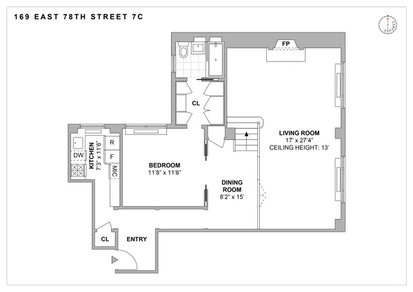 $1,650,000 | 169 East 78th Street, Unit 7C | Upper East Side