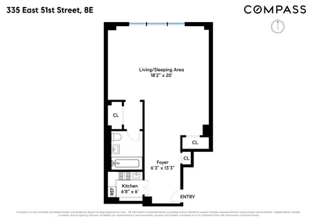 $555,000 | 335 East 51st Street, Unit 8E | Midtown East