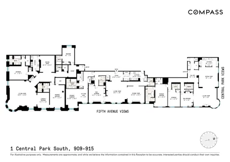 $33,995,000 | 1 Central Park South, Unit 909915 | Central Park South