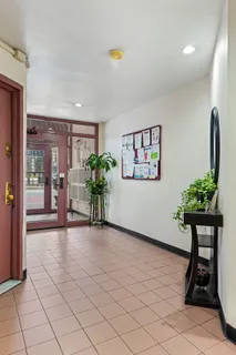 a view of a livingroom with furniture and a potted plant