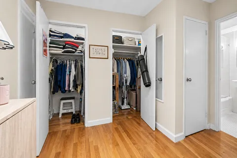a view of a walk in closet