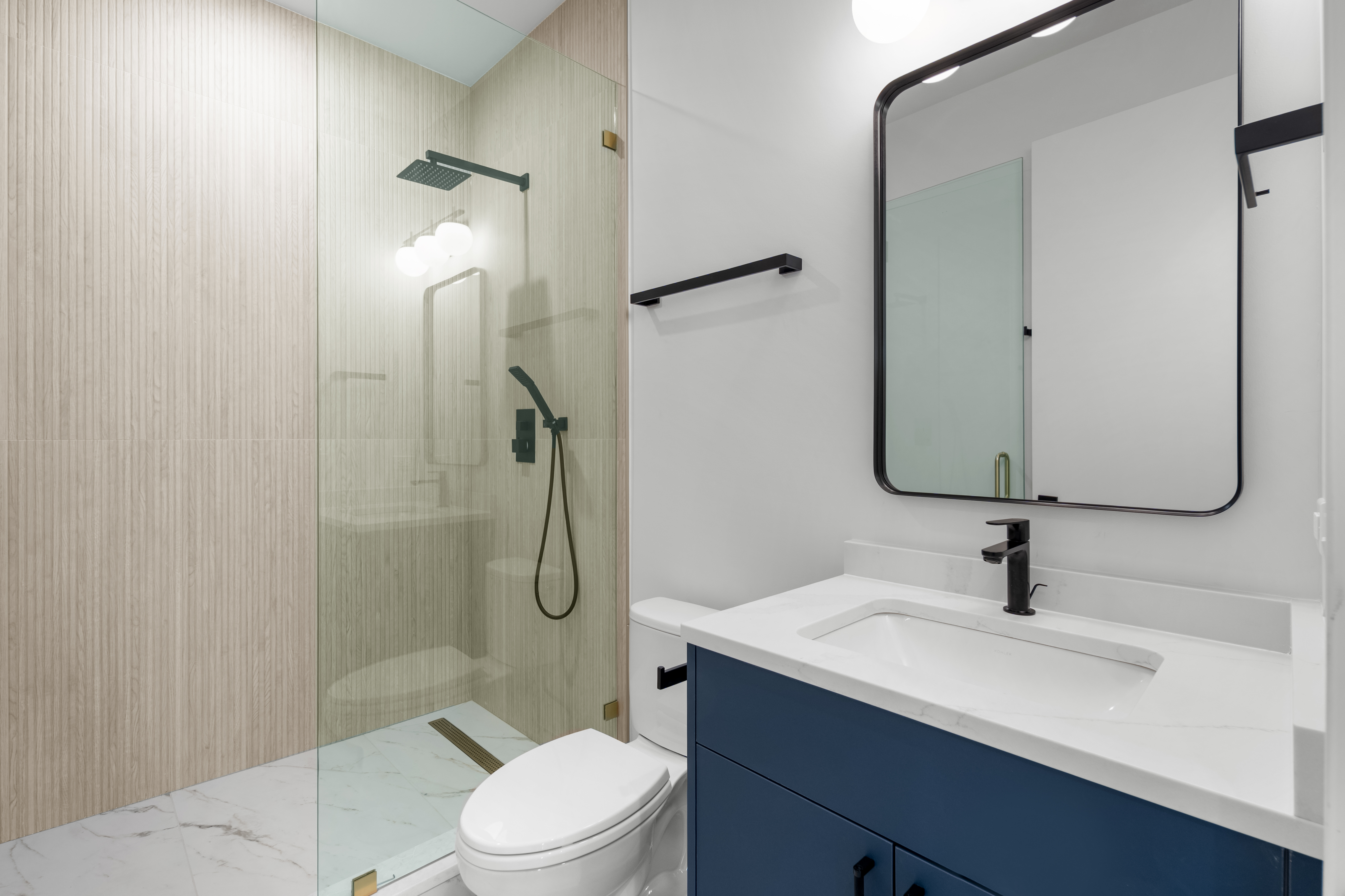 1327 West Taylor Street, Unit 4 Chicago, IL 60607 - Photo 11 of 27 a bathroom with a sink toilet and shower