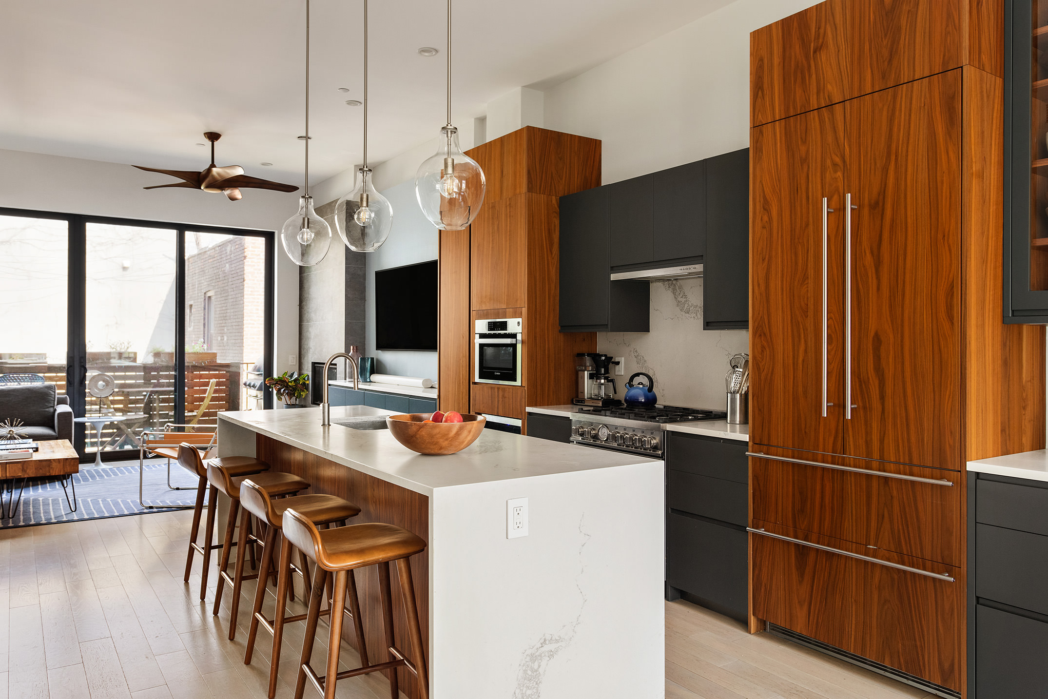 351 Union Street, Unit B Brooklyn, NY 11231 - Photo 2 of 14 a kitchen with stainless steel appliances granite countertop a refrigerator and a stove top oven