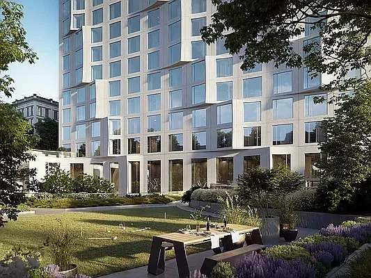 a view of pool with outdoor seating