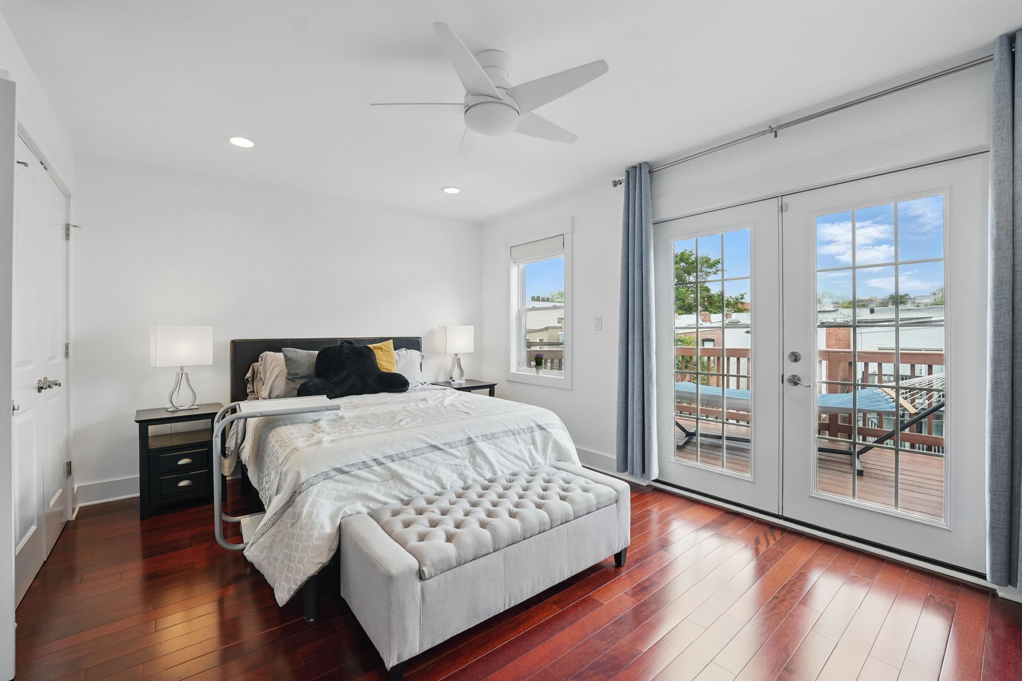 28 Q Street Northeast, Unit 2 Washington, DC 20002 - Photo 30 of 41 a bedroom with a large bed and a large window