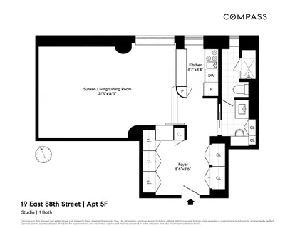 $650,000 | 19 East 88th Street, Unit 5F | Upper East Side