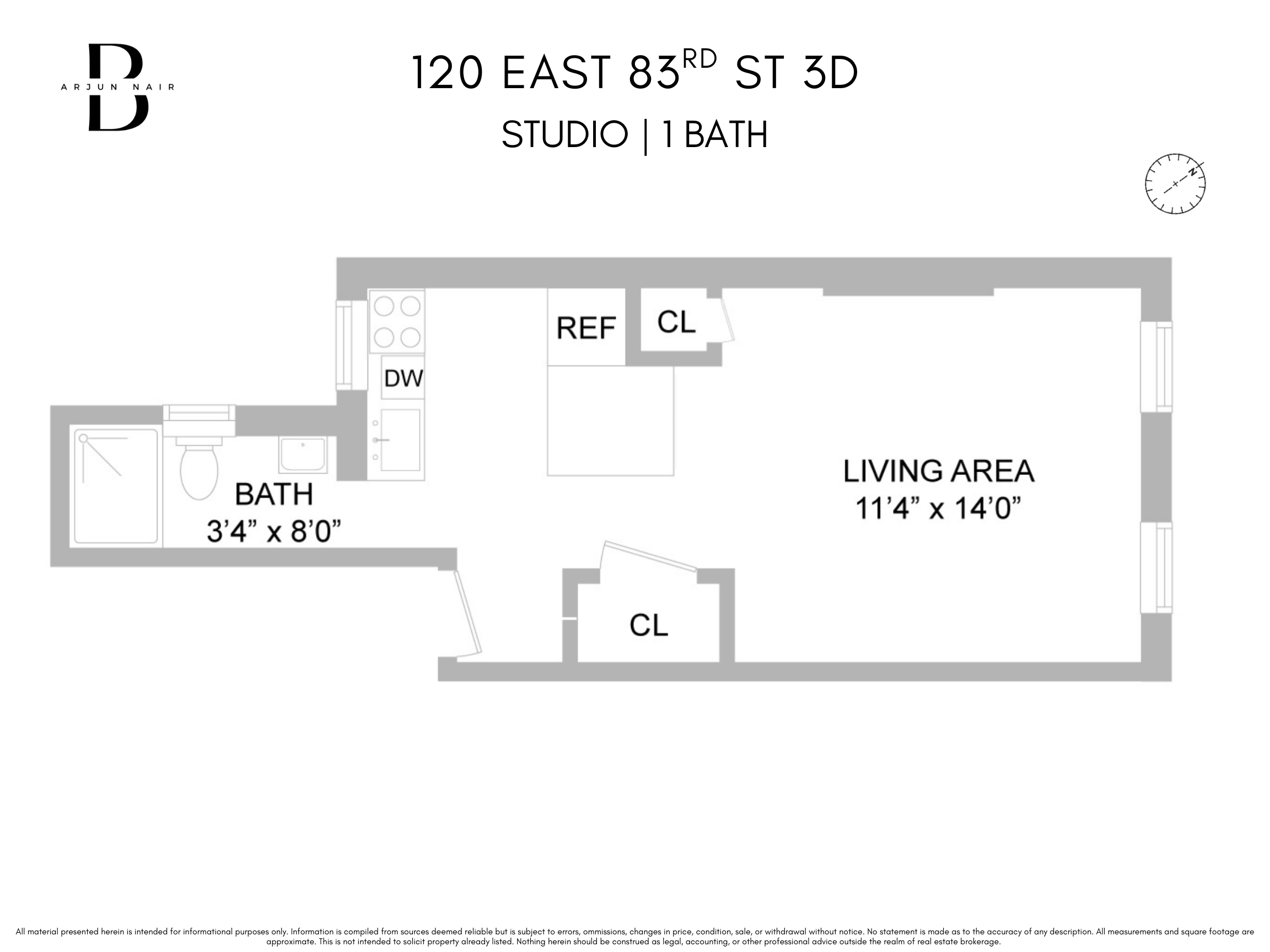 120 East 83rd Street, Unit 3D Manhattan, NY 10028 - Photo 8 of 8 a picture of a wall with a white wall