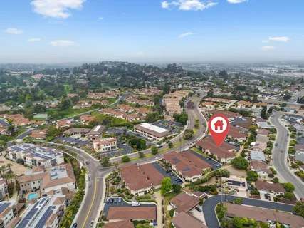 an aerial view of a city