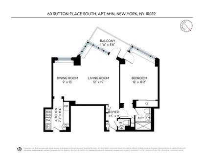 $998,000 | 60 Sutton Place South, Unit 6HN | Sutton Place