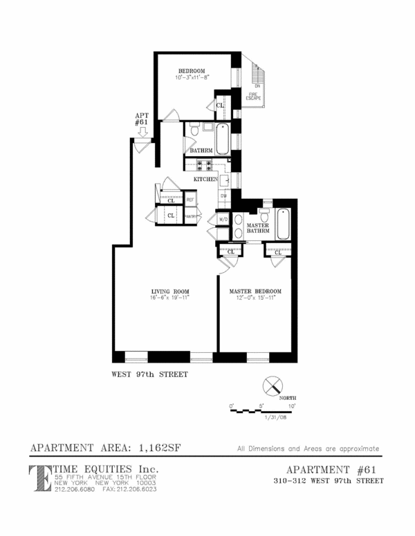 310 West 97th Street, Unit 21 Manhattan, NY 10025 - Photo 19 of 19 a black and white photo of a floor plan