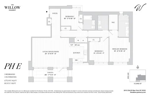 $4,350,000 | 201 East 23rd Street, Unit PHE | Gramercy