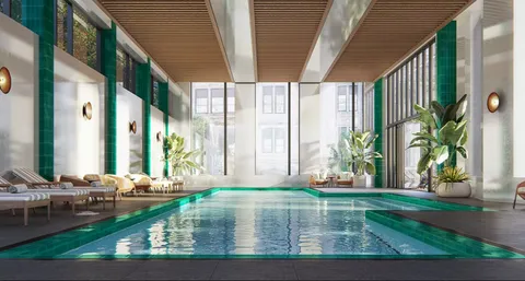 a view of swimming pool with patio