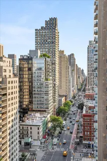 a view of a city with tall buildings