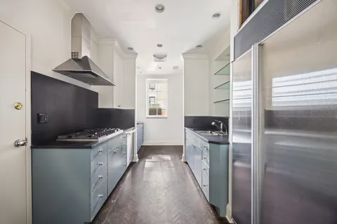 a view of a building with a bench