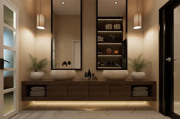 a cabinet with window