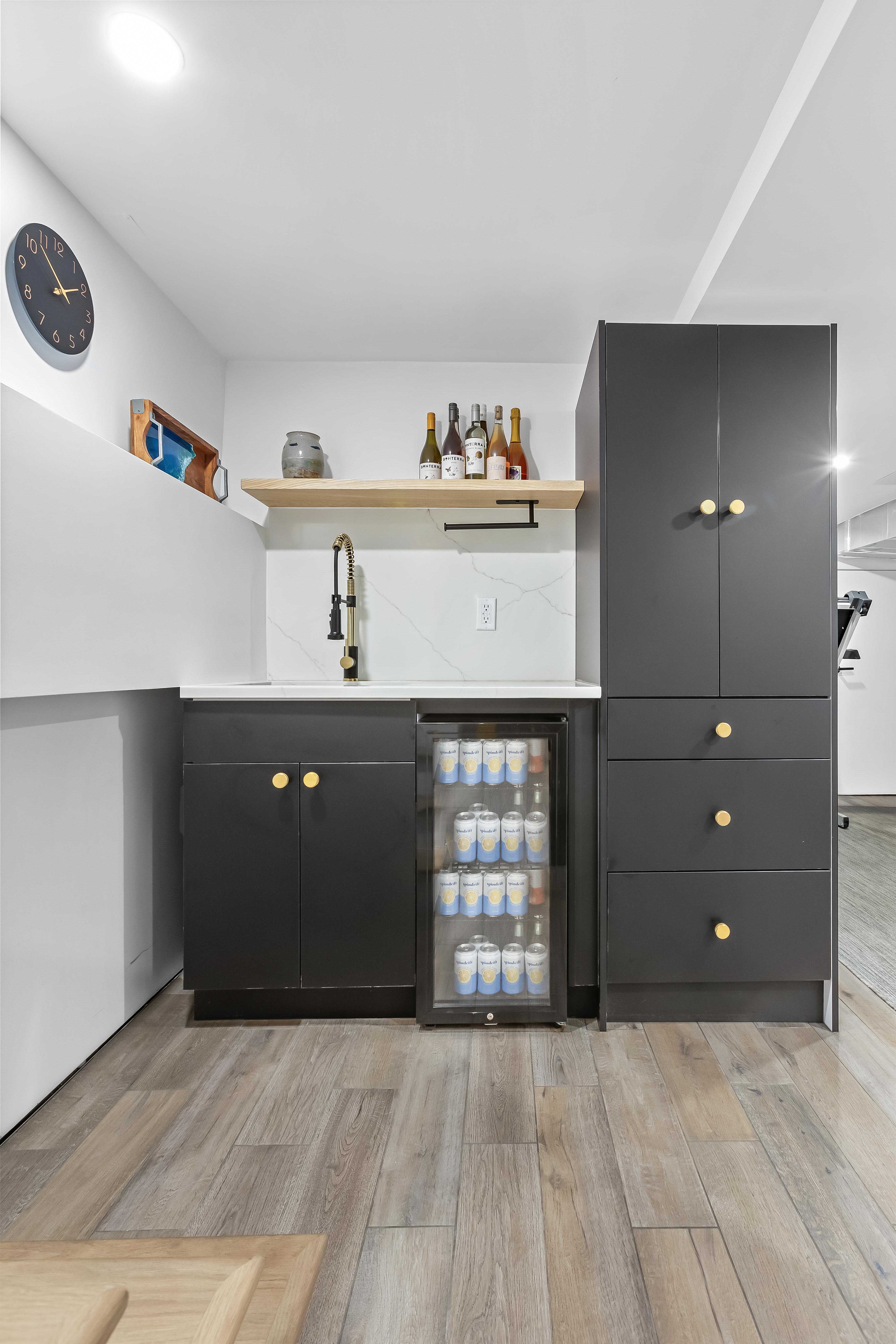227 Garfield Place, Unit Garden Duplex Brooklyn, NY 11215 - Photo 14 of 15 a kitchen with granite countertop a refrigerator and a stove