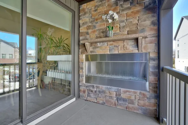 a view of wooden door