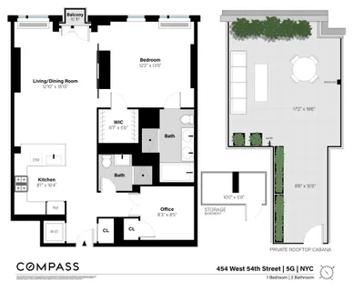 $1,500,000 | 454 West 54th Street, Unit 5G | Hell's Kitchen