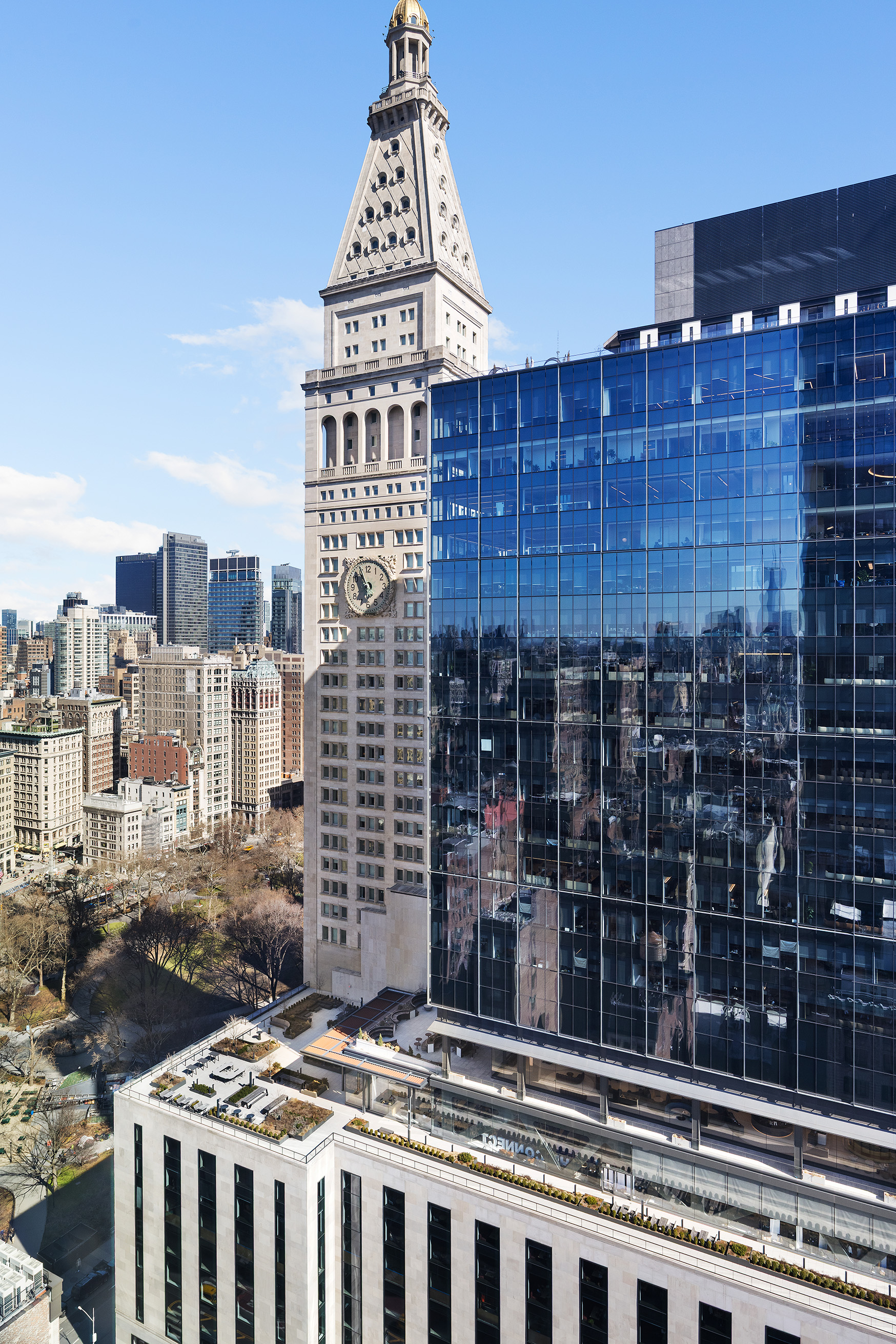 45 East 22nd Street, Unit 32B Manhattan, NY 10010 - Photo 32 of 36 a view of a building with windows