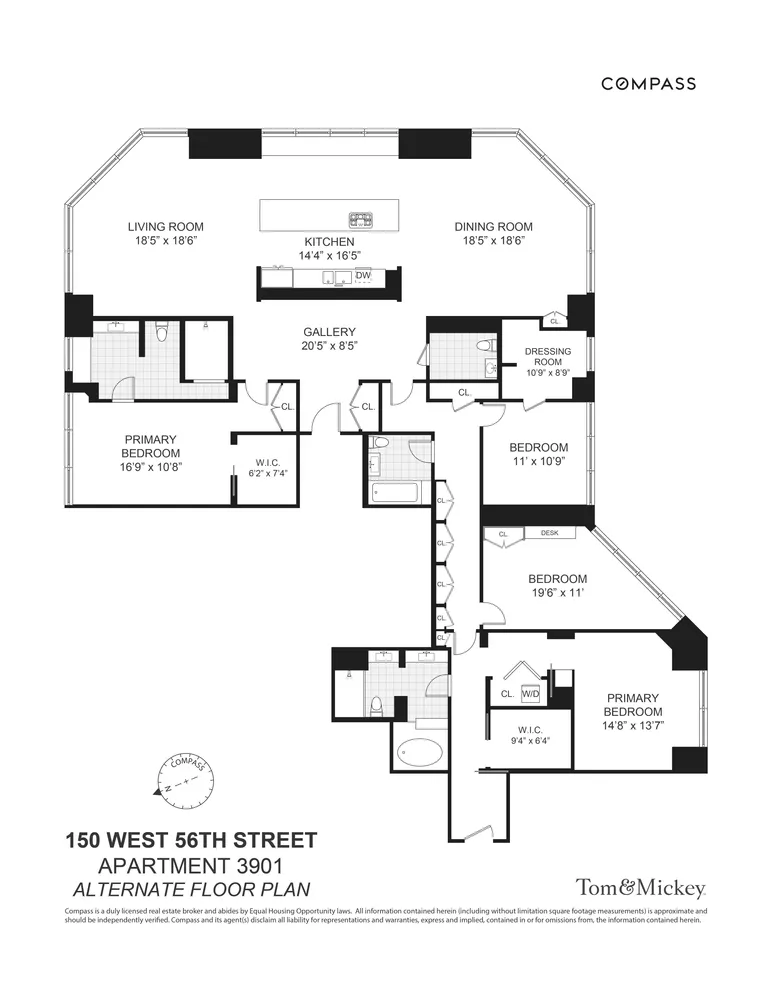 $4,995,000 | 150 West 56th Street, Unit 3901 | Theater District