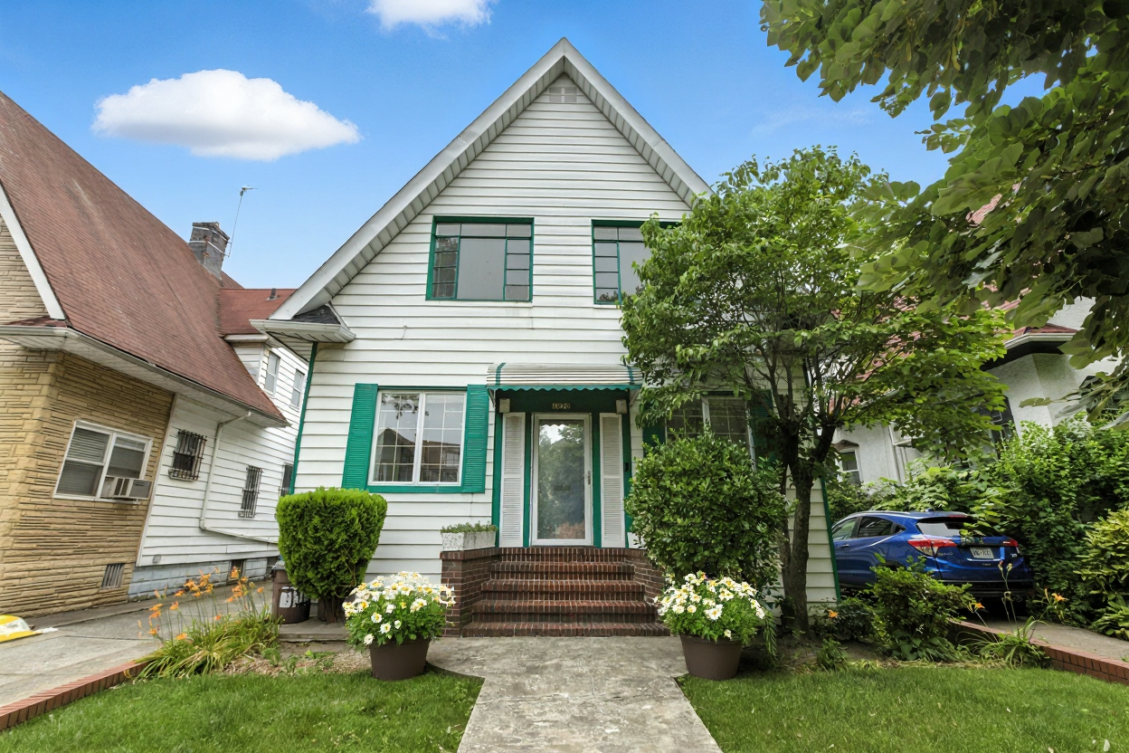 1070 East 13th Street Brooklyn, NY 11230 - Photo 16 of 18 a front view of a house with garden