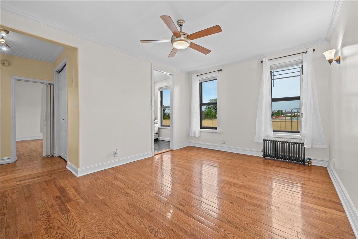1710 Carroll Street, Unit D4 Brooklyn, NY 11213 - Photo 1 of 16 wooden floor that has a window in it