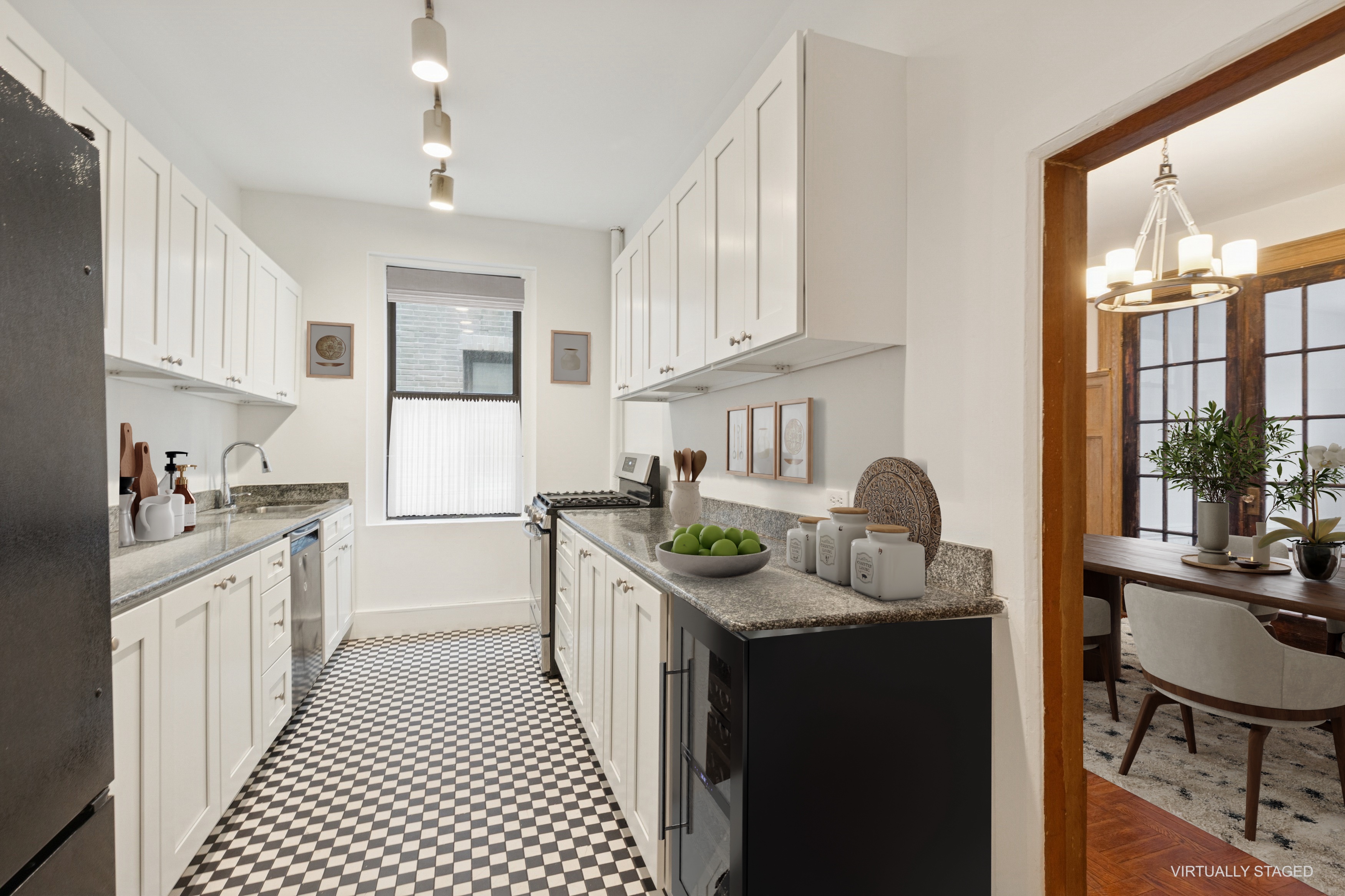 804 West 180th Street, Unit 41 Manhattan, NY 10033 - Photo 10 of 23 a kitchen with granite countertop lots of counter top space and stainless steel appliances