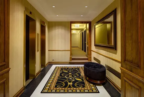 a bathroom with a mirror