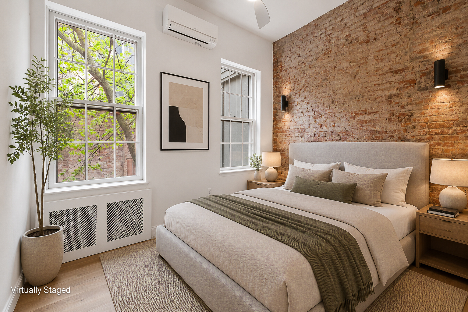 765 Greenwich Street, Unit 1 Manhattan, NY 10014 - Photo 8 of 14 a bedroom with a bed and a window