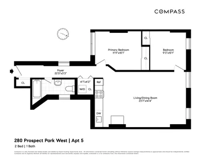 $850,000 | 280 Prospect Park West, Unit 5 | Park Slope
