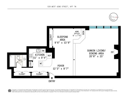 $650,000 | 529 West 42nd Street, Unit 7N | Hell's Kitchen