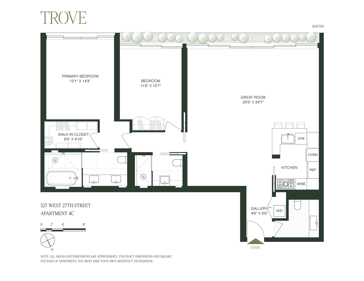 527 West 27th Street, Unit 4C Manhattan, NY 10001 - Photo 25 of 25 a picture of a floor plan