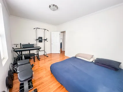 a workspace with furniture and wooden floor