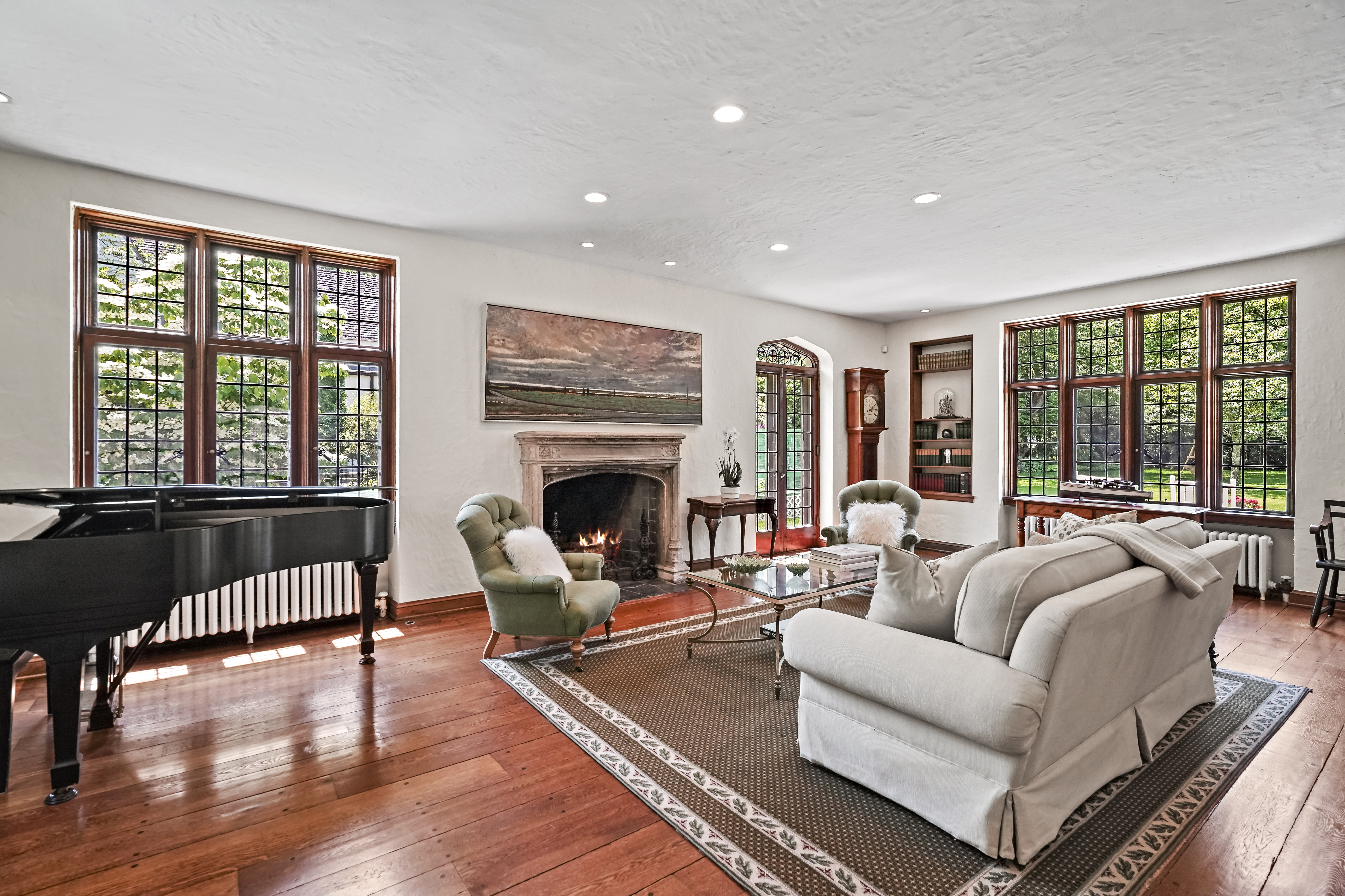 19 Avon Road Larchmont, NY 10538 - Photo 4 of 35 a living room with furniture and a fireplace