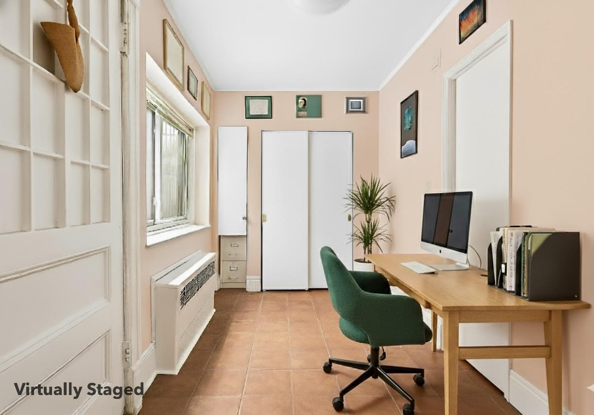 296 Garfield Place, Unit GARDEN Brooklyn, NY 11215 - Photo 6 of 12 a living room with furniture and a potted plant