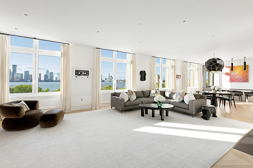 92 Laight Street, Unit 3ABC Manhattan, NY 10013 - Photo 6 of 26 a living room with furniture and a large window