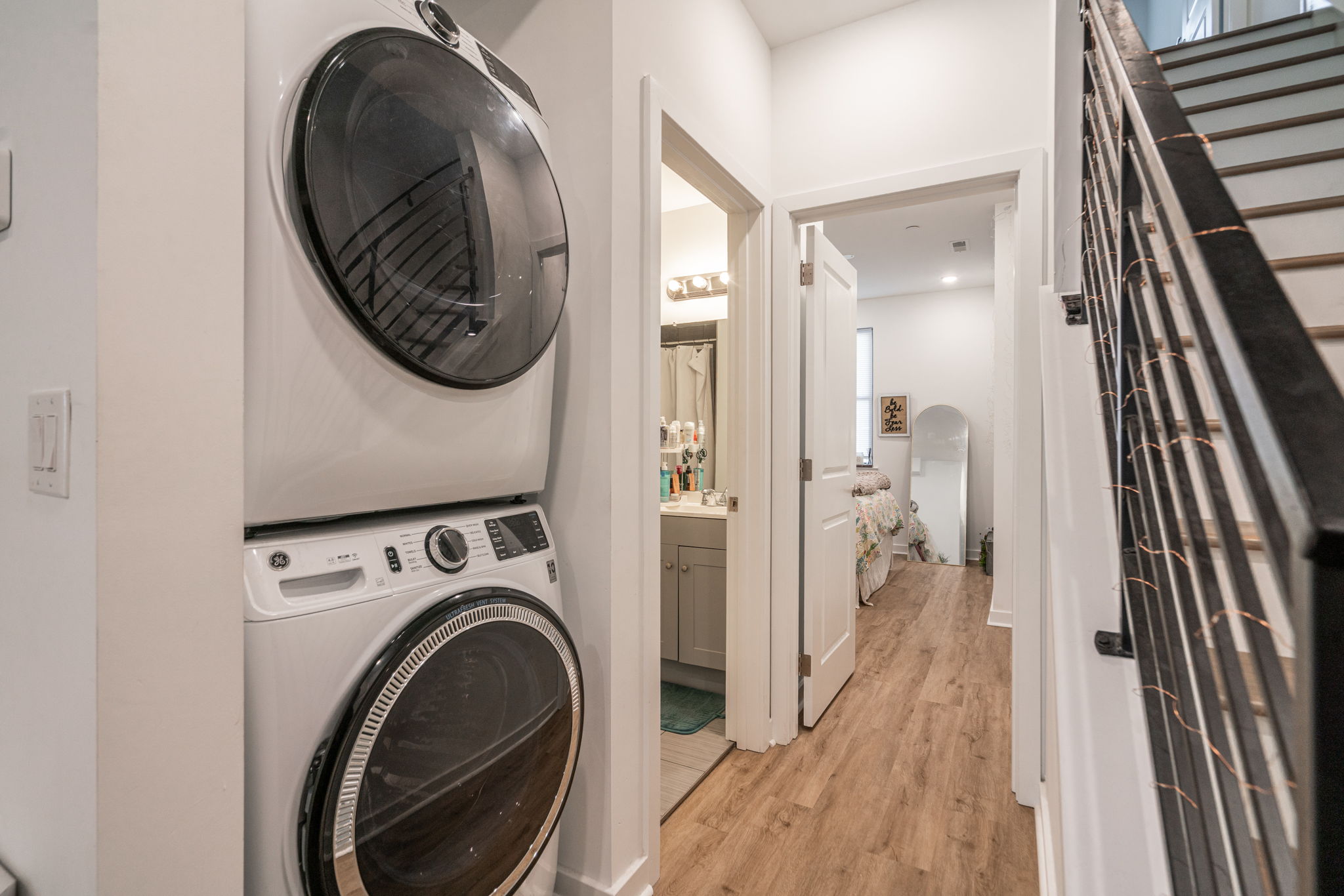2613 Federal Street, Unit B Philadelphia, PA 19146 - Photo 8 of 21 a view of a hallway with washer and dryer
