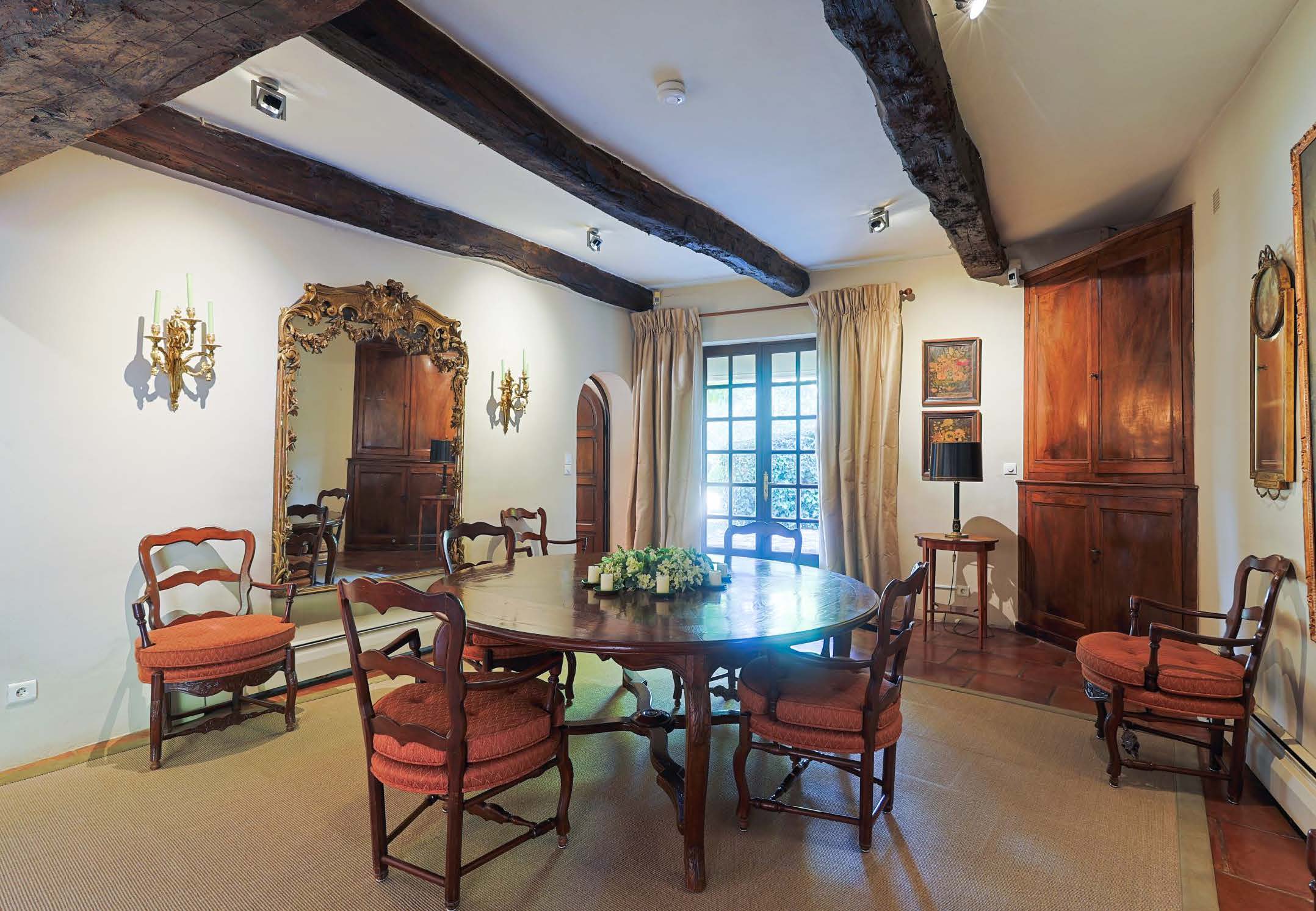 Le Vieux Moulin Provence-Alpes-Côte d’Azur, undefined 83630 - Photo 11 of 21 a view of a dining room with furniture and window